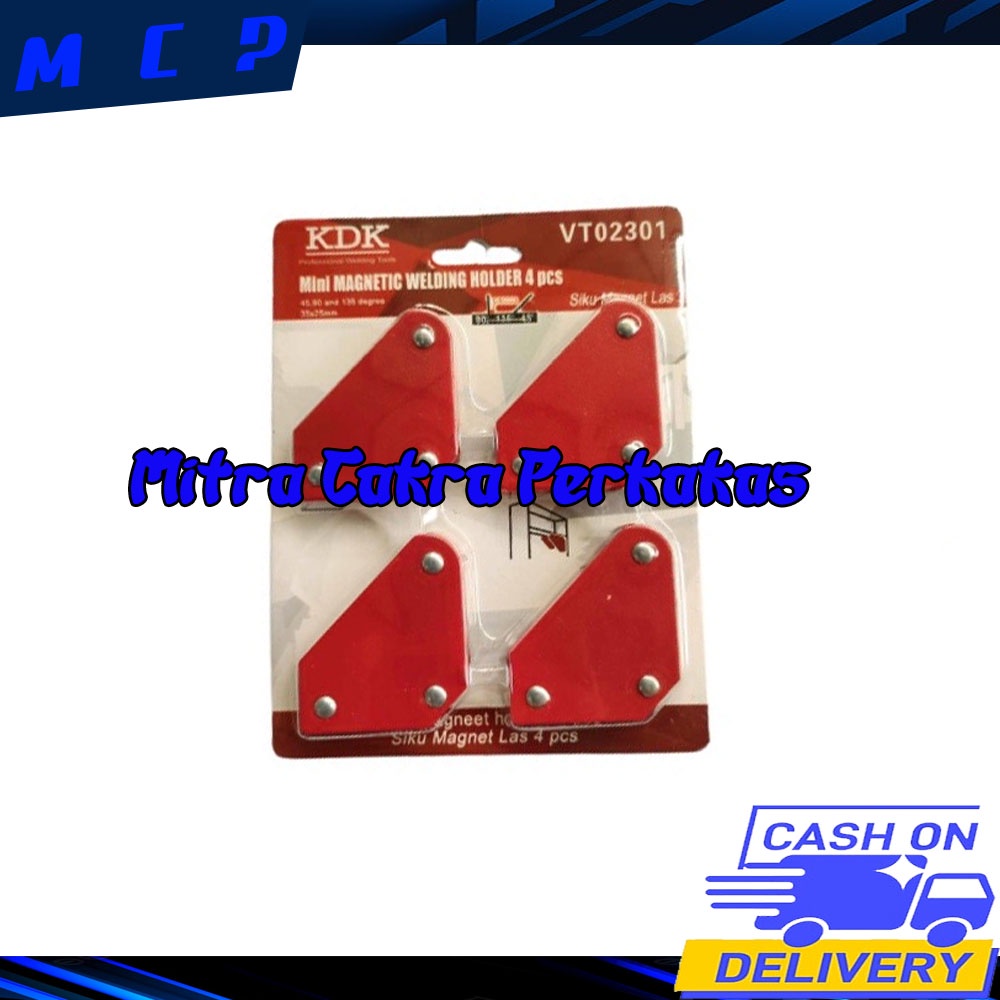 LAGI VIRAL !! Siku Magnet Mini Set Untuk Las 9Lbs 2 Inch -Siku Las-Arrow Magnetic Welding Holder KDK VT02301 Siku Magnet Set 4 Pcs Mini - Smart Welding Magnet - TERMURAH