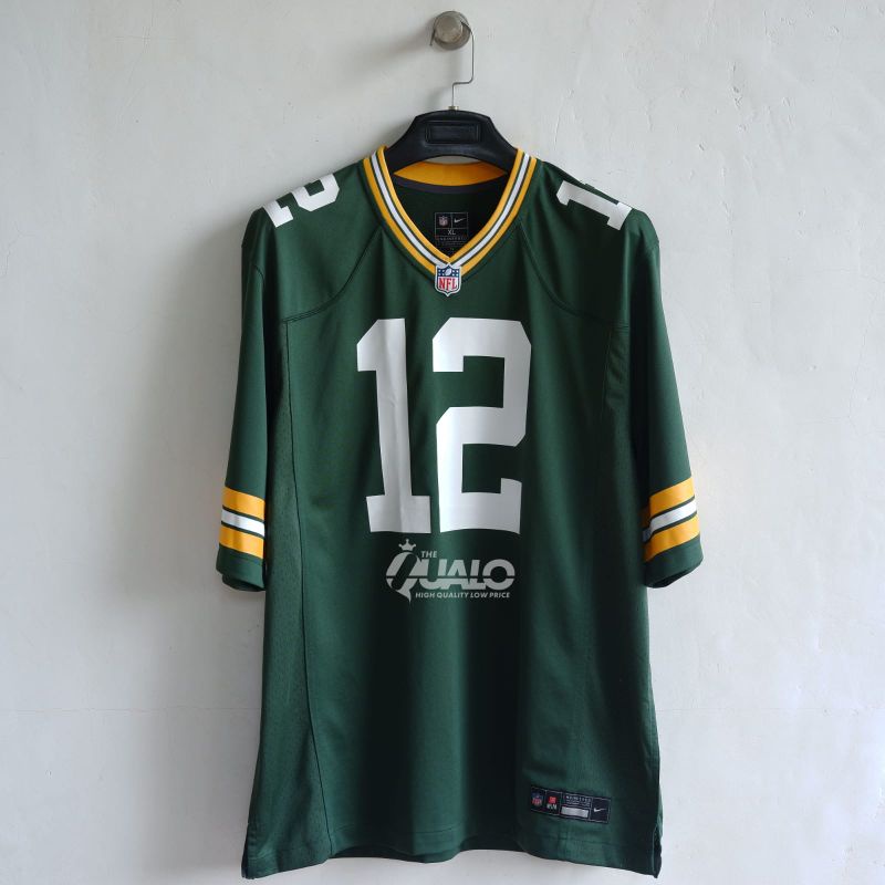 Jual Jersey Pria N K Men NFL Green Bay Packers 12 Rodgers Jersey Green