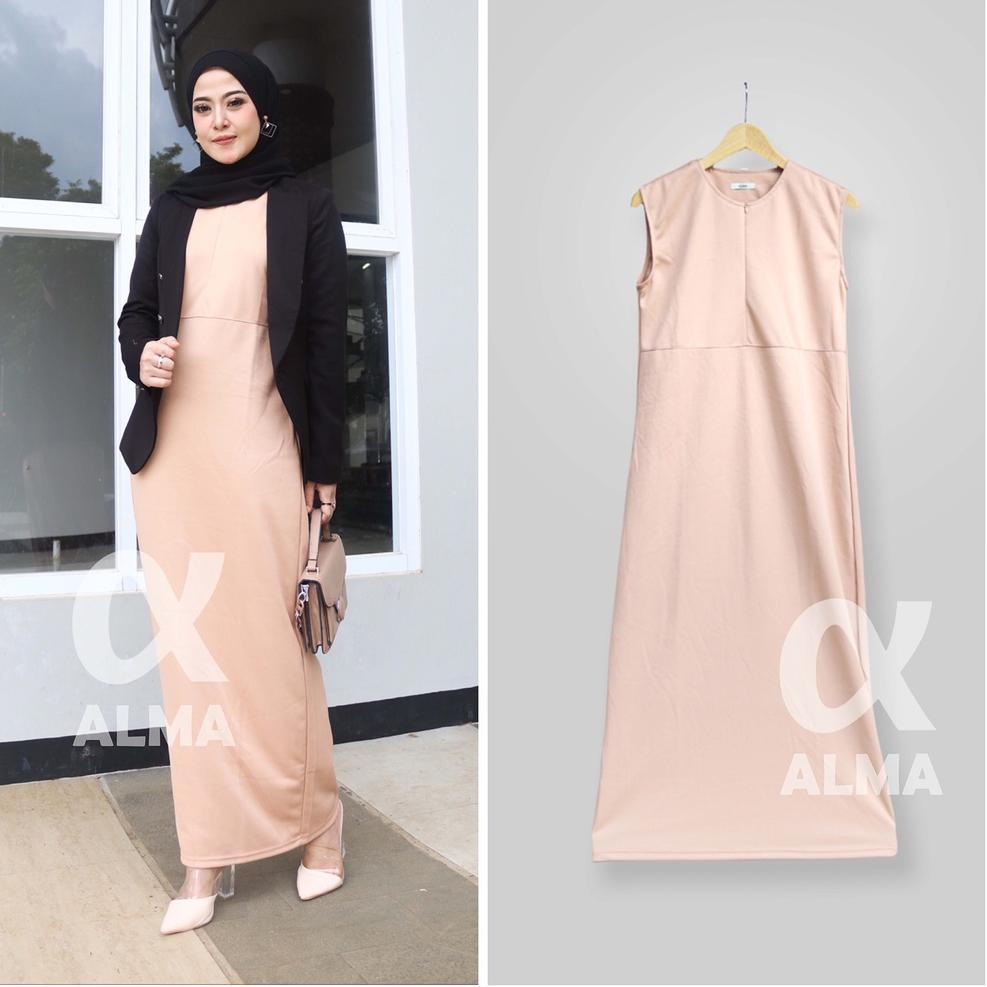 [ BEST SELLER ] INNER SPAN WANITA | LONG DRESS BUSUI FRIENDLY | INNER GAMIS TANPA LENGAN QSEUZ8198