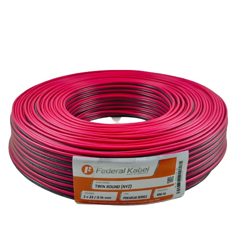 Kabel Merah Hitam 2x23 0.14mm Kualitas Premium Federal Cable 100m