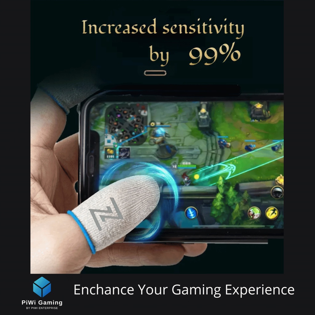 ZENOM V5 Sarung Jempol Jari Game Anti Keringat MLBB PUBG Original 1 Set Isi 2pcs Mobile Gaming Finger Sleeves