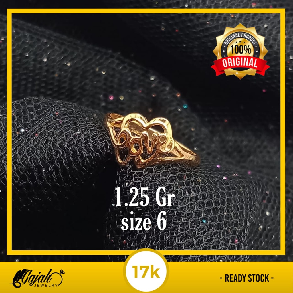 Cincin anak emas 17k - 1.25 gr kadar 750 - 4103