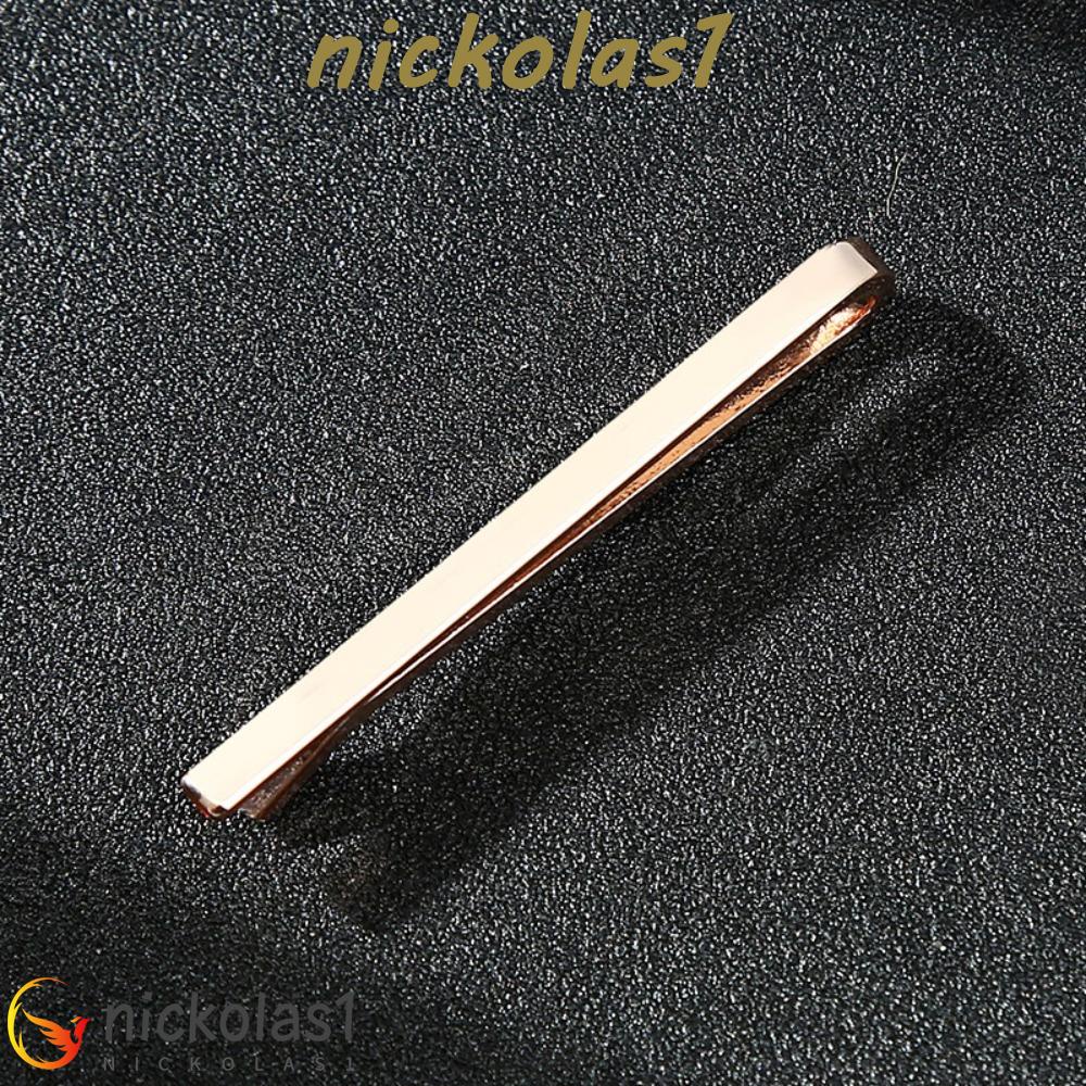 Nickolas1 Klip Dasi Logam Kreatif Formal Hadiah Tie Pin Fashion Perhiasan Bisnis Sederhana Klip Jepit