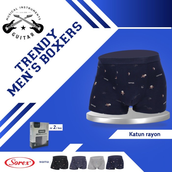 Boxer Celana Dalam Laki Laki Boxer Pria Sorex Katun Gavin 2Pcs 38213