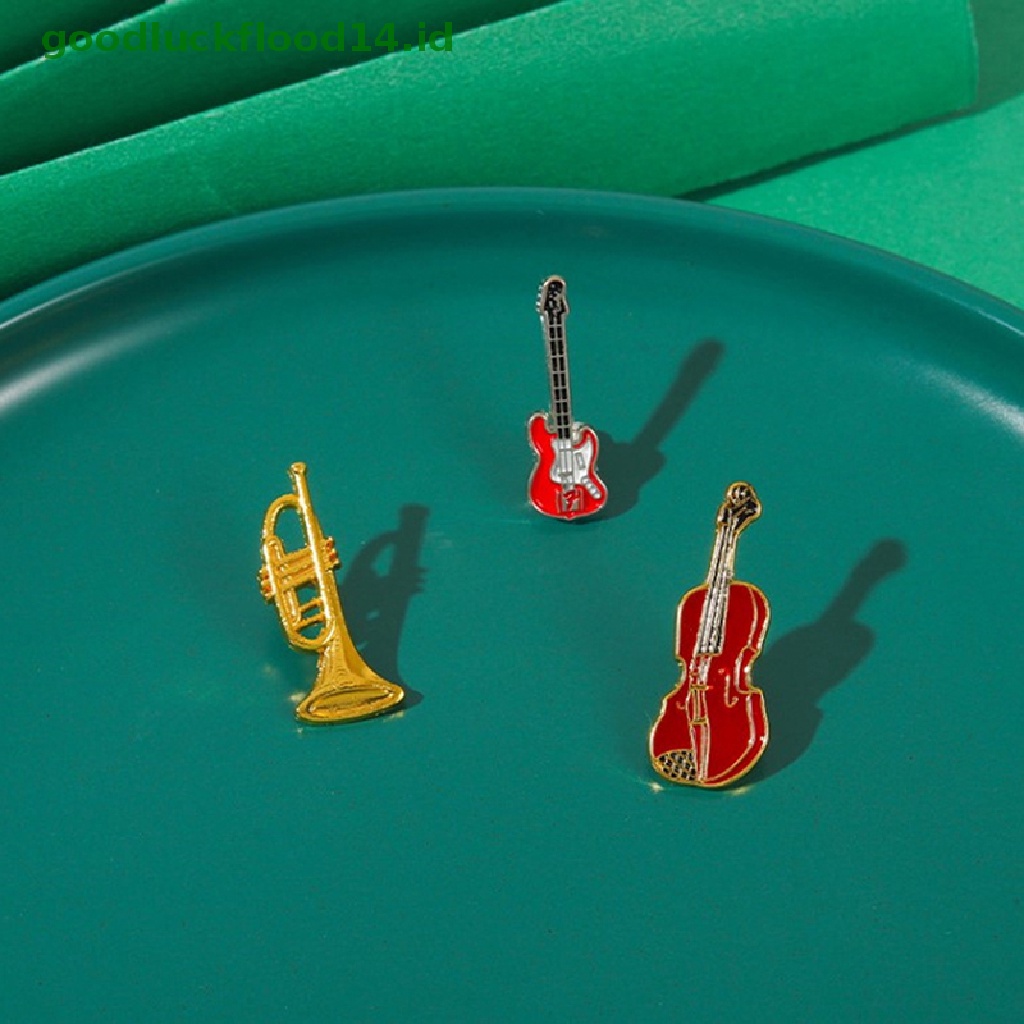 [GOOGFOUR] Musik Rock Enamel Pin Lencana Musik Perhiasan Note Lapel Pakaian Ransel Custom Hujan Bros Kartun Anak Hadiah Teman Aksesoris [TOP]