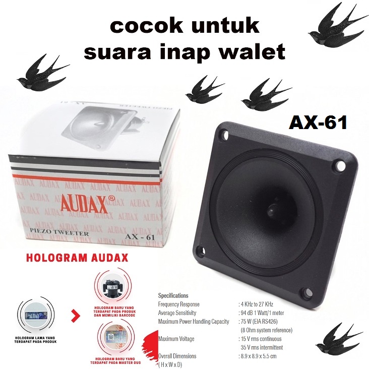 Tweeter / speaker walet Audax  AX 61, AX 70 original