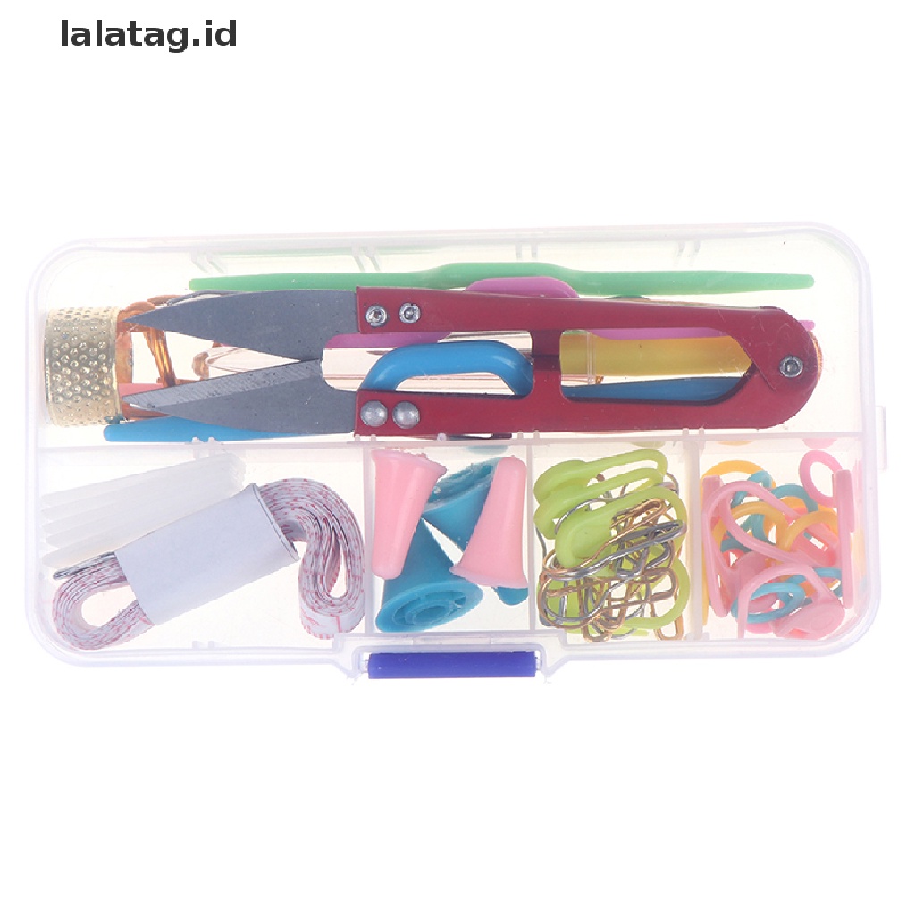 [lalatag] 56pcs Crochet Hook Benang Rajut Menenun Knitg Klip Marker set Alat [ID]