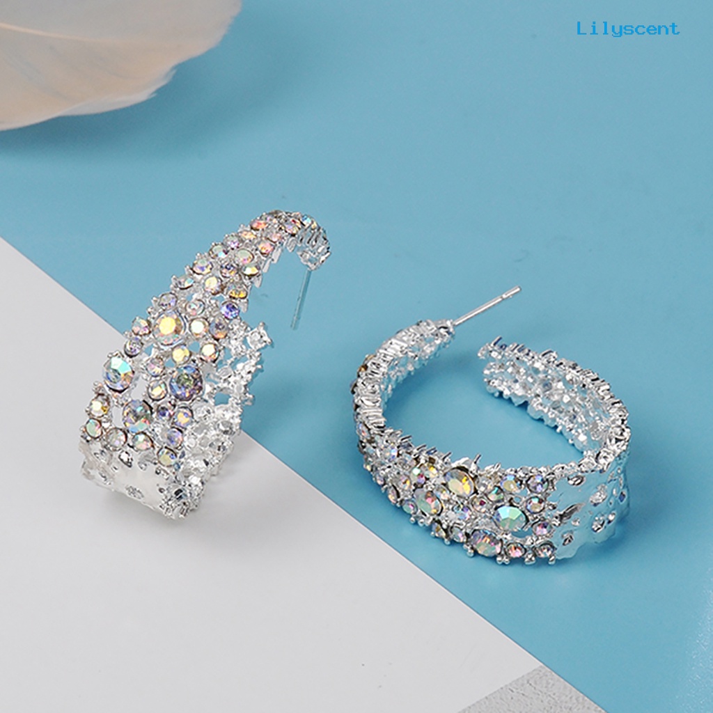 [LS] 1pasang Anting Menjuntai Ramah Kulit Ringan Portabel C Type Ear Studs Hadiah Perhiasan Untuk Rumah