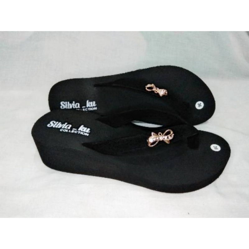 SENDAL JEPIT WANITA DEWASA WEDGES