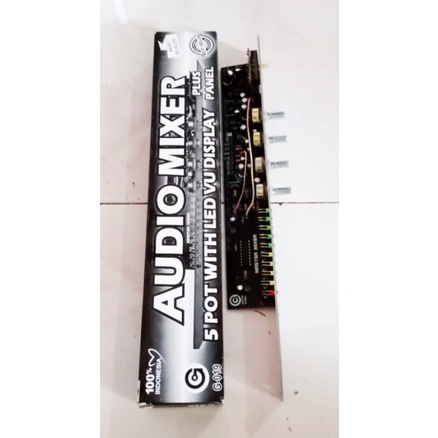 Audio Mixer 5 Pot With LED VU Display Plus Panel G-019