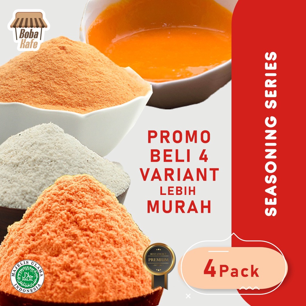 

PROMO BELI 4 LEBIH HEMAT! SEASONING BUMBU TABUR & SAUS KEJU POWDER