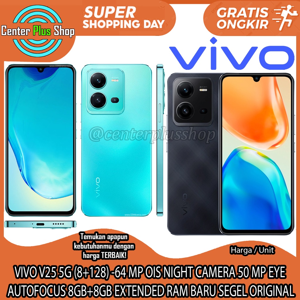 VIVO V25 5G (8+128) -64 MP OIS NIGHT CAMERA 50 MP EYE AUTOFOCUS 8GB+8GB EXTENDED RAM  BARU SEGEL ORI