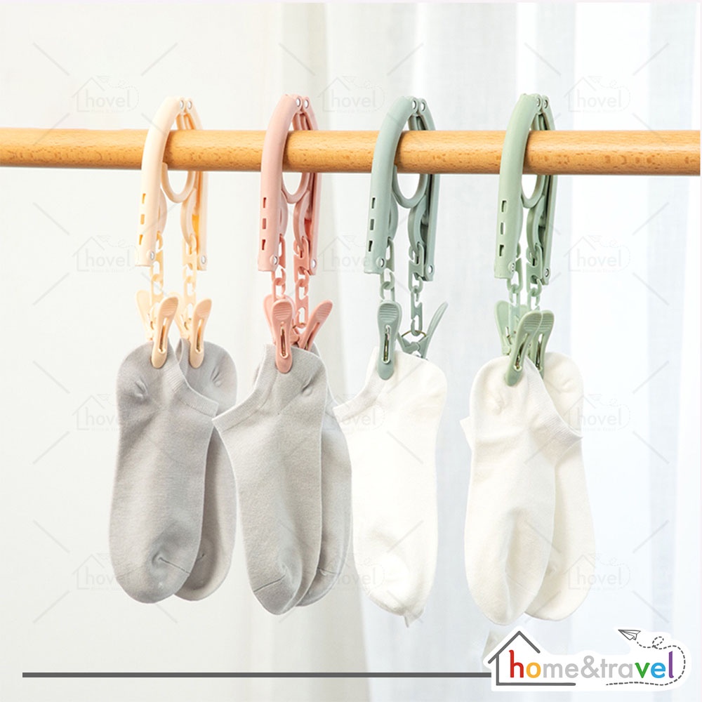 HOVELSHOP Hanger Baju Lipat Portable Laundry Gantungan Jemuran Baju Unik