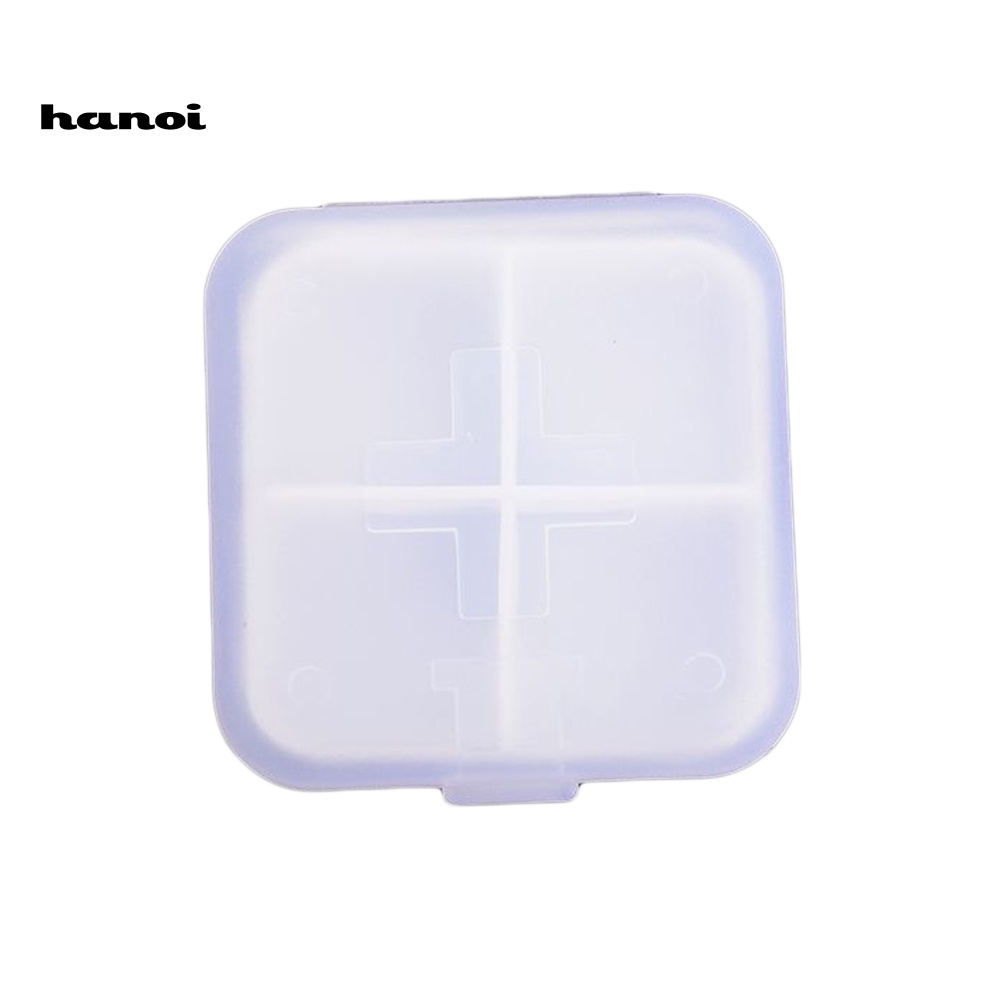 Han _ Kotak Penyimpanan Pil 4kisi Portable Travel Case Container Mini Medicine Organizer