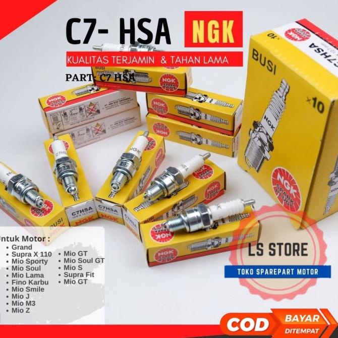 10Pcs Busi Motor Busi Mio Soprty Soul Busi Mio Lama Busi Ngk C7Hsa