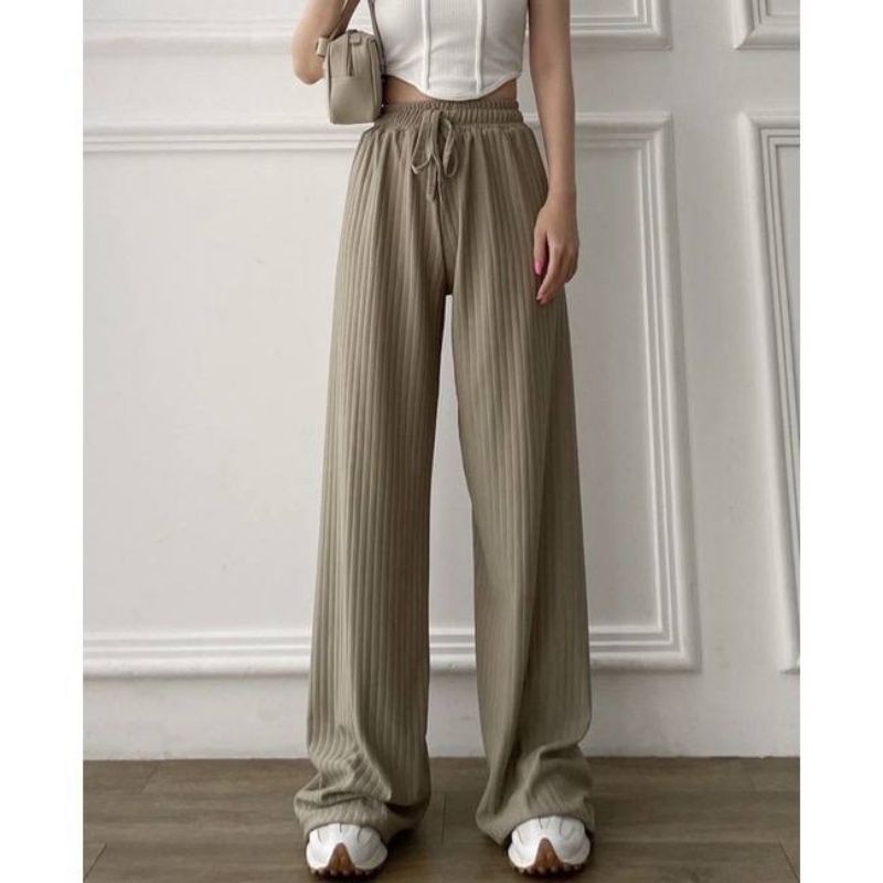 LYRA PANTS KULOT KNIT PREMIUM HORNET IMPORT STANDART- JUMBO