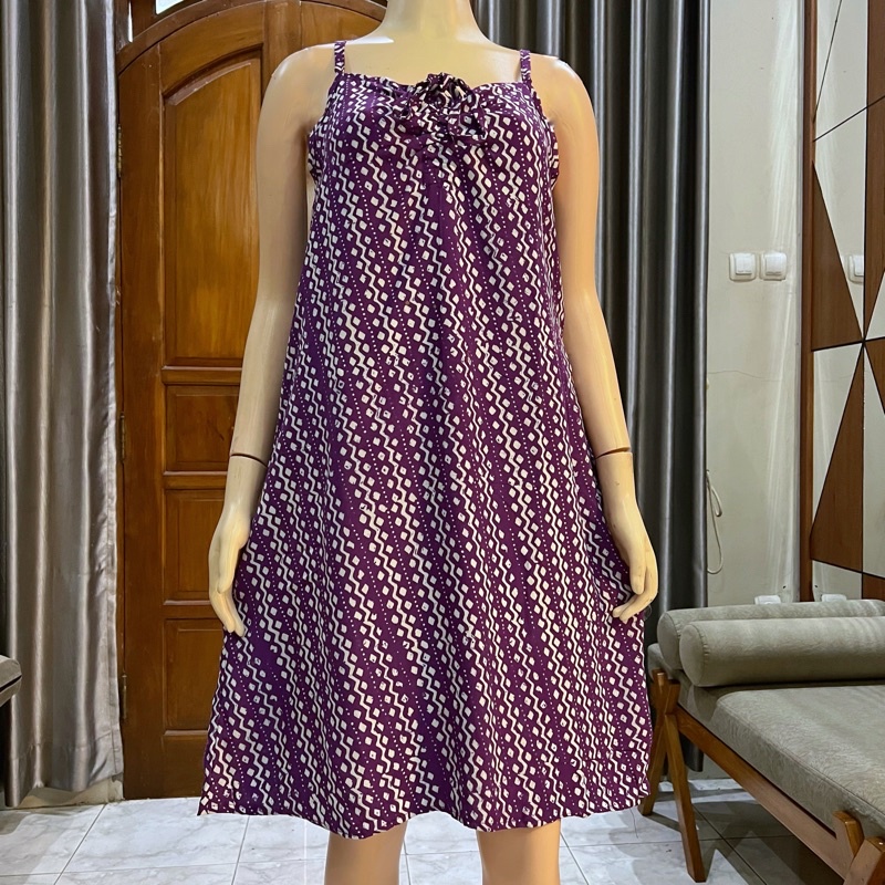 NTSY/ Daster Tali Sasha Daster Mini Petite Remaja Sexy Baju Dinas Malam Batik LD 100