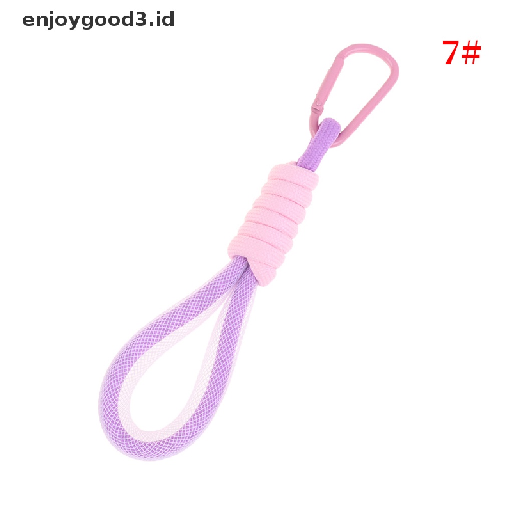 [Rready Stock] Mesh Lanyard Neon Tali Kepang Phone Case Gantung Cord Gantungan Kunci Tas Liontin (ID)
