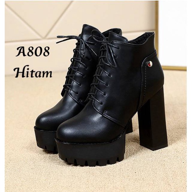 ✅PINKEY P132 BOOTS HIGH BLOK KOREA