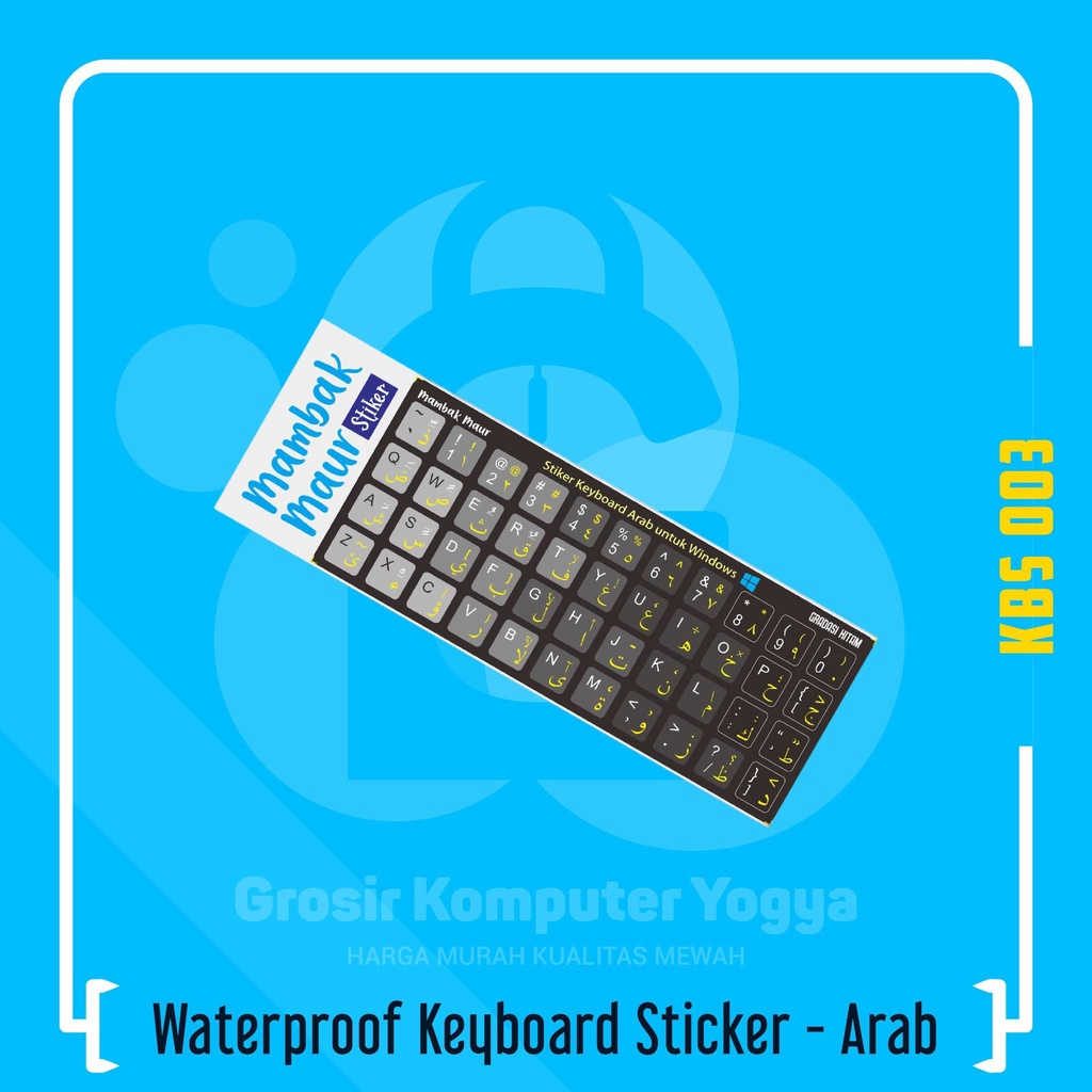Laptop Notebook Waterproof Keyboard Sticker Stiker Arab