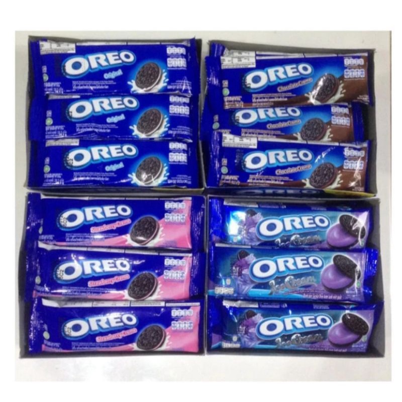 

Oreo Original Biscuit Sandwich Vanilla Biskuit 28,5gr 1box isi 12pcs