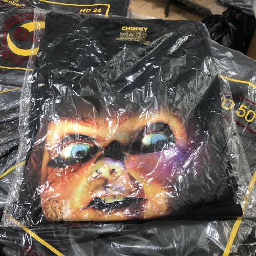 Kaos Chucky Doll Horror Boneka Chucky Tshirt 100% Cotton