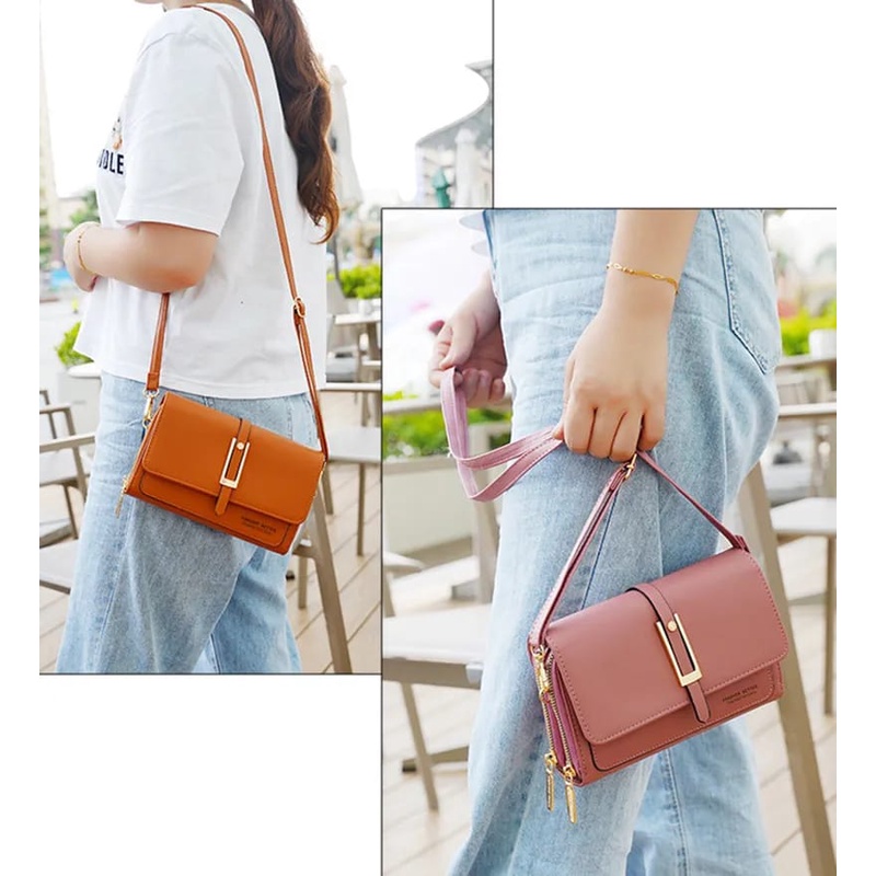 Diobrale - Tas Selempang Bahu Model Dompet Besar Terbaru Korean Style Murah Meriah Fashion Wanita Terlaris