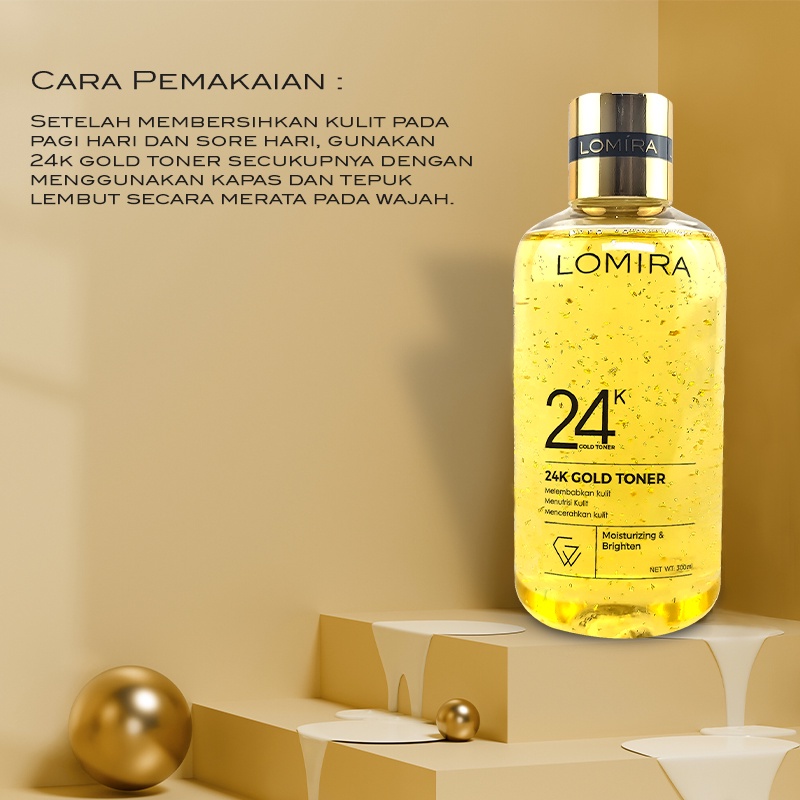 Lomira 24k Gold Toner 300 ML BPOM ORIGINAL