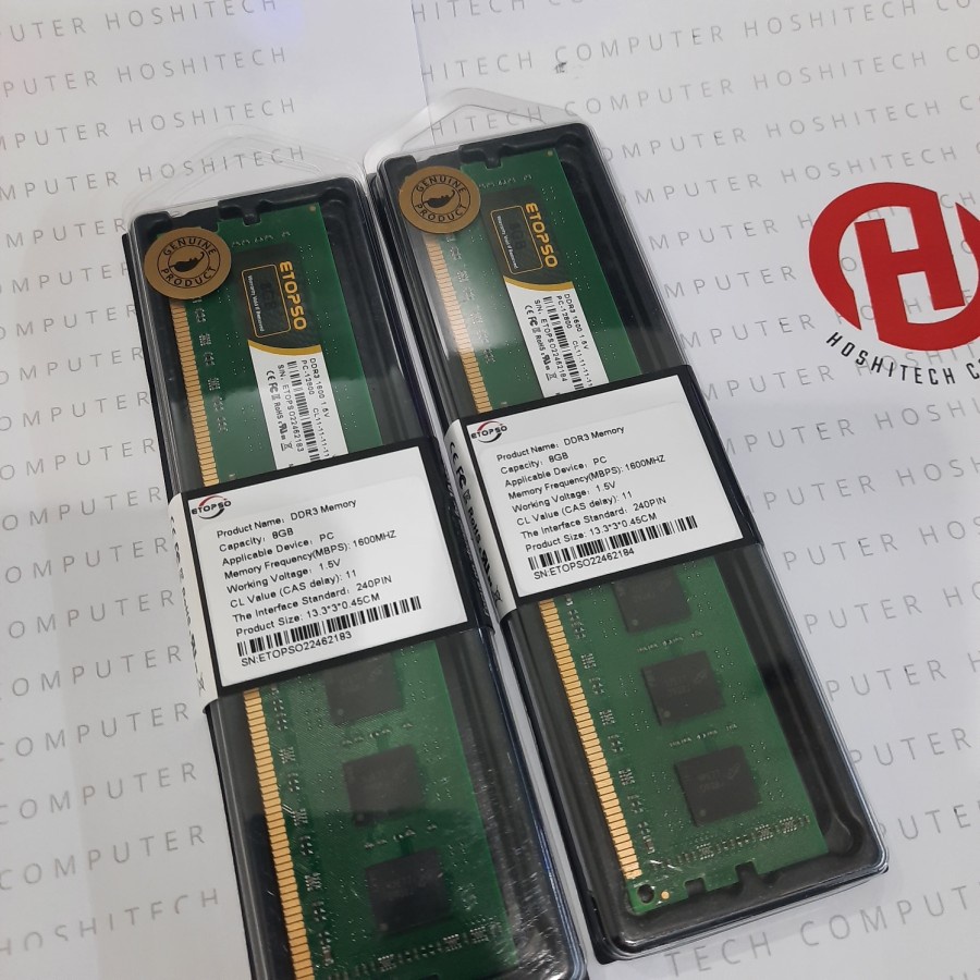 RAM PC DDR4 ETOPSO 16GB 2666 MHZ 1.2V MEMORY KOMPUTER