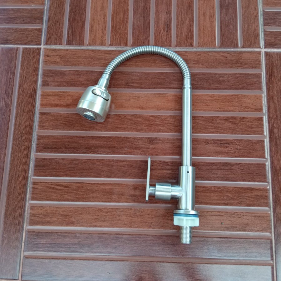 KRAN ANGSA FLEXIBLE TANAM STAINLES // KERAN PIRING BAK CUCI SINK BCP IMPOR