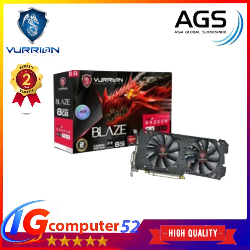 VURRION BLAZE RADEON RX580 8GB RX 580 8G RX-580 8GB AMD RADEON - ORIGINAL
