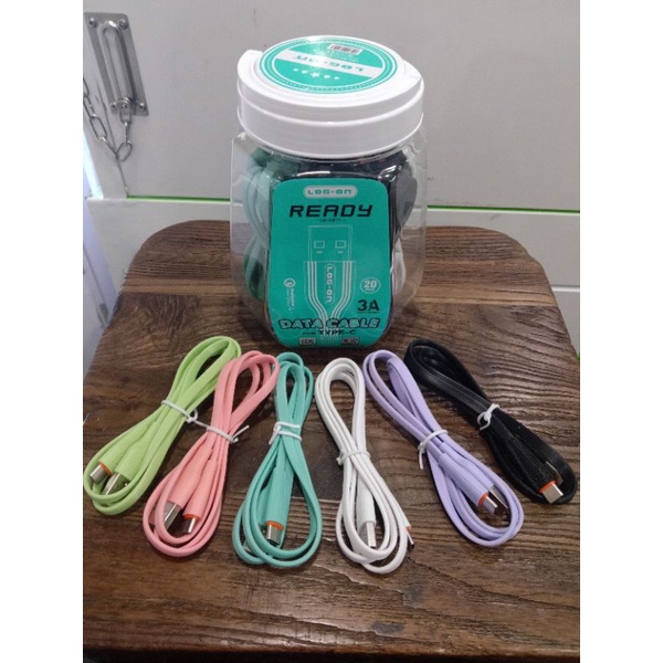 KABEL DATA LOG-ON LO-CB71 TYPE-C 3.A FASTCHARGING