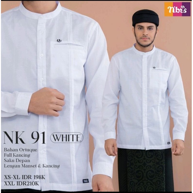 KOKO NIBRAS NK 091 WHITE LENGAN PANJANG