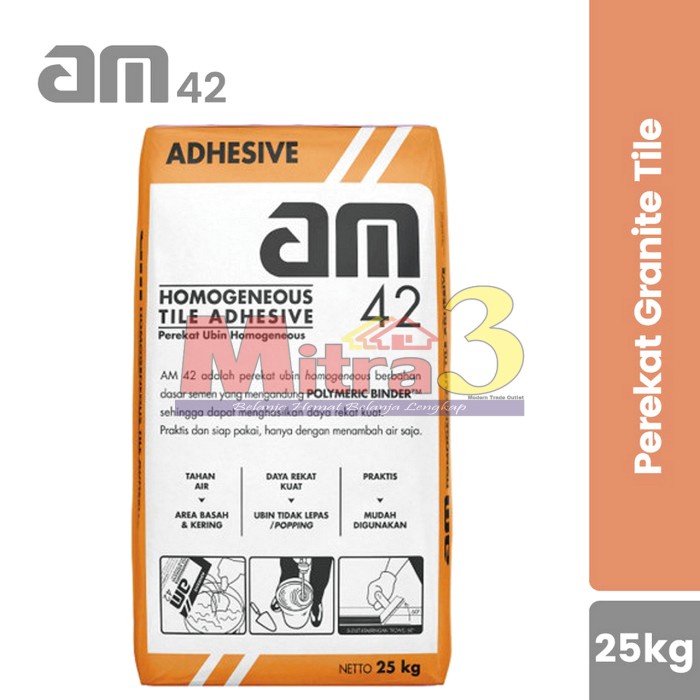 (:(:(:(] AM 42 Semen Perekat Keramik 25KG / Tile Adhesive Ubin Granit 25 KG