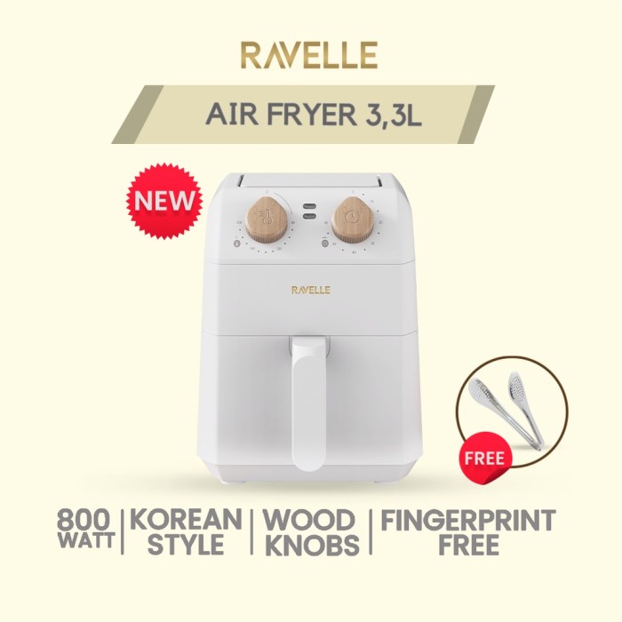 Air Fryer Ravelle 3,3L RAF 330 RAF330 Airfryer 3,3 Liter Korean Style