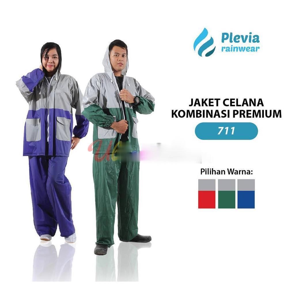 Plevia Jas Hujan Setelan Jaket Celana Plevia Kombinasi Premium 711 - Raincoat Dewasa Murah Laris