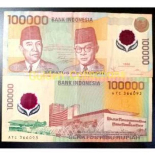Ready Uang Kuno 100000 Polymer 1999 VF