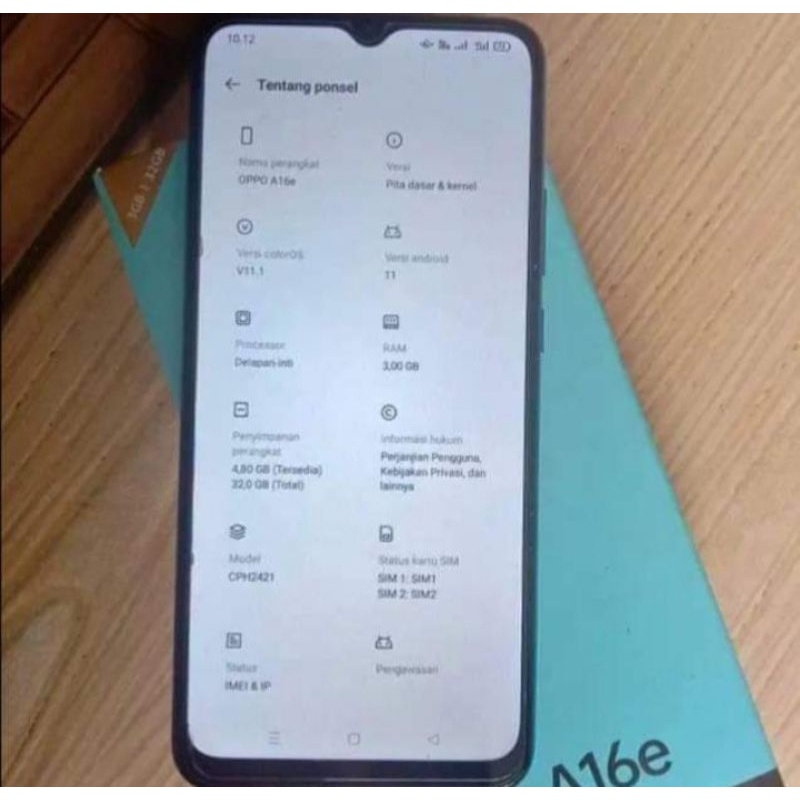 Oppo a16e ram3/32