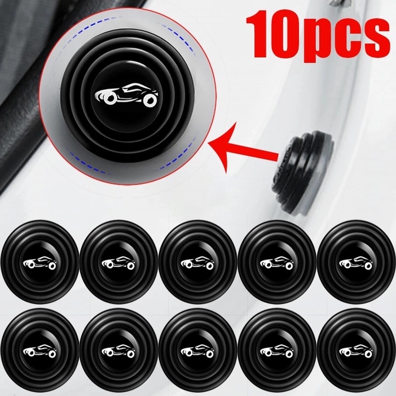 10/1pcs Auto Anti-Tabrakan Bantalan Karet Bercahaya Pintu Mobil Shockproof Perekat Silikon Stiker Aksesoris Mobil Kedap Suara Sealing Pad