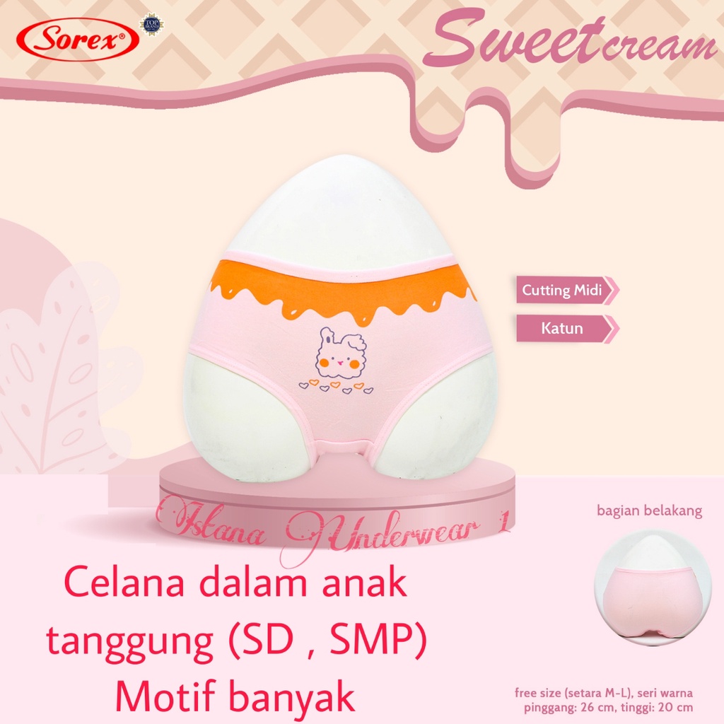 Celana dalam wanita | cd sorex anak tanggung SD - SMP  | celana dalam sorex katun karakter