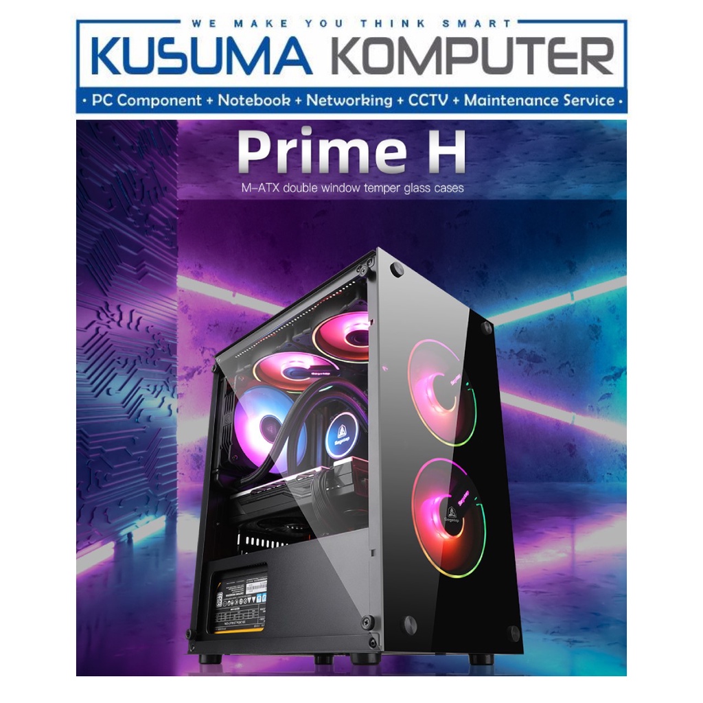 Segotep Prime H Micro ATX Casing PC Gaming