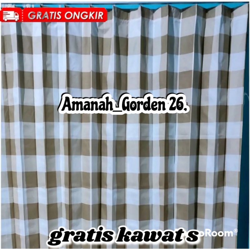 [ PROMO ] Gorden Plisket Emily Mocca Free Kawat S gordeng jendela aesthetic gordeng pintu gorden kot