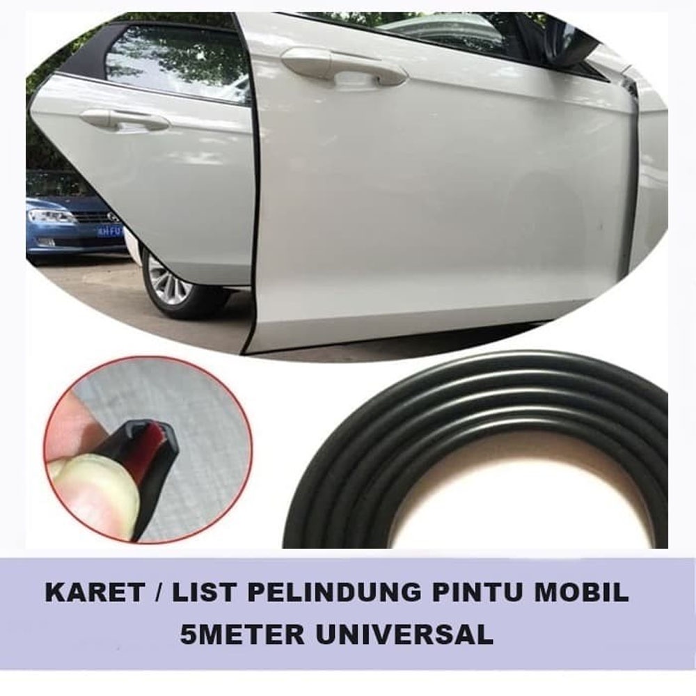 List Karet Pintu Mobil 5 Meter - List Pintu Mobil Universal - Pelindung Pintu - List karet Pintu - Karet Peredam Suara Pintu Mobil