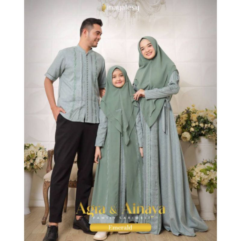 (READY) Agra Ainaya sarimbit by inayalesy inaya khimar outer