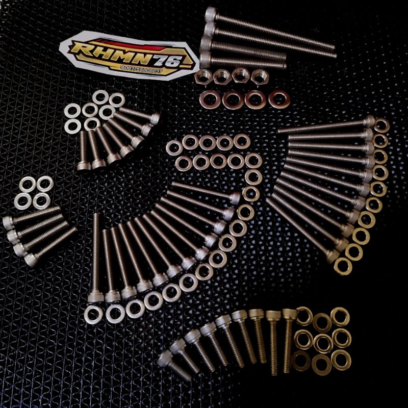 Baut L Stainless  Set Mesin Honda GL100 / GL125