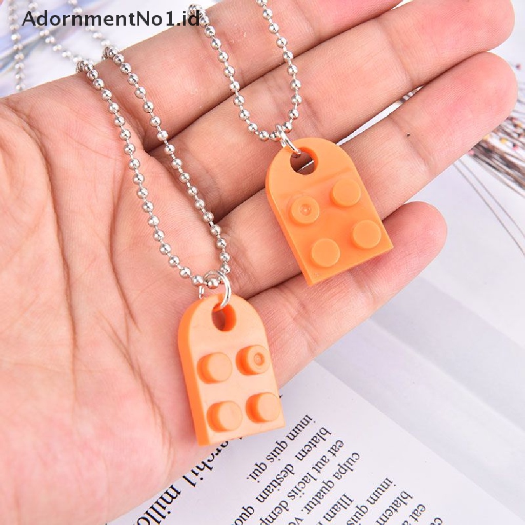 [AdornmentNo1] 2pcs Lucu Cinta Hati Bata Liontin Kalung Pasangan Persahabatan Wanita Pria Element [ID]