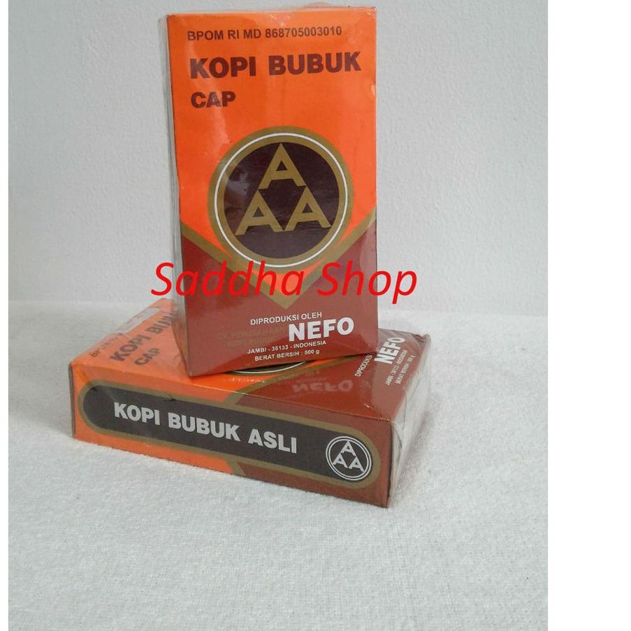 

Sale[KI3]-Kopi Murni Bubuk Hitam Excelsa Nikmat Asli Cap AAA Nefo Jambi 500 gram