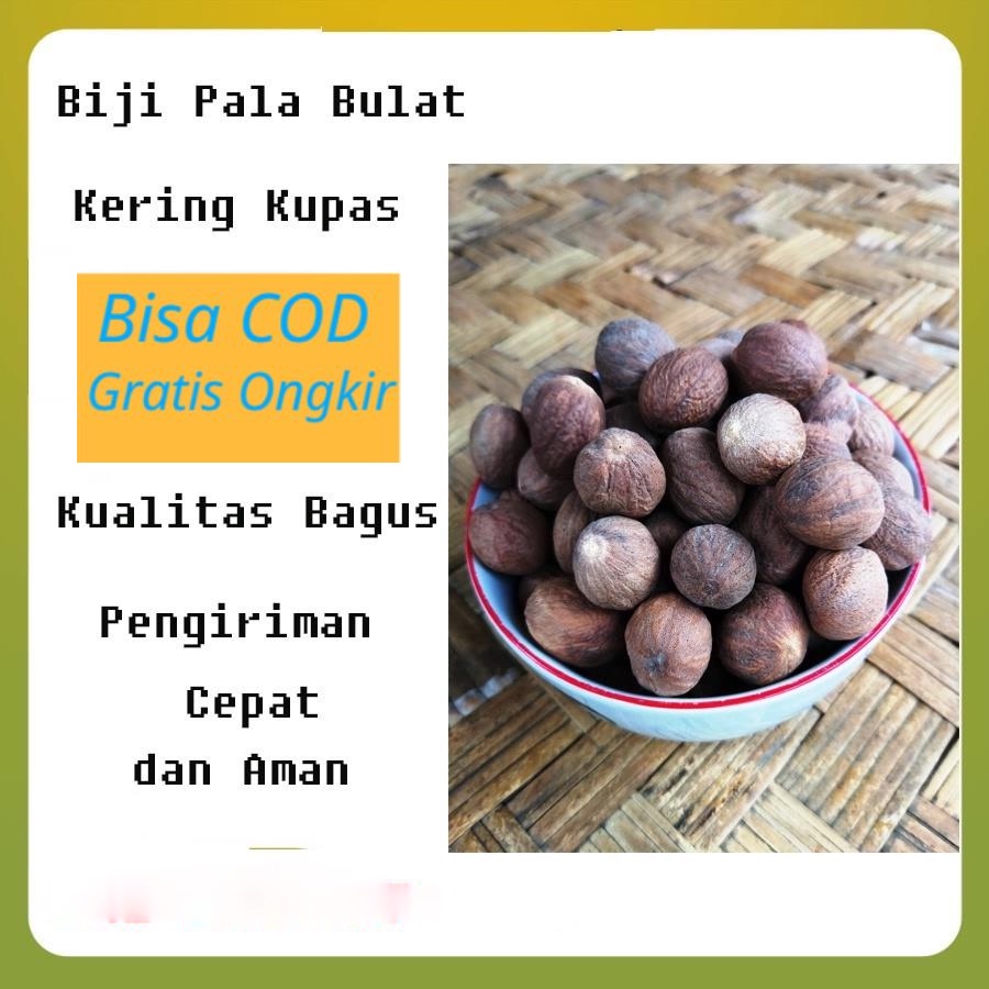 

Biji Pala Kupas Kualitas Bagus Isi 100 Gram / Biji Pala Kupas Bulat / Bumbu Dapur / Bahan Masak / Rempah / Nutmeg