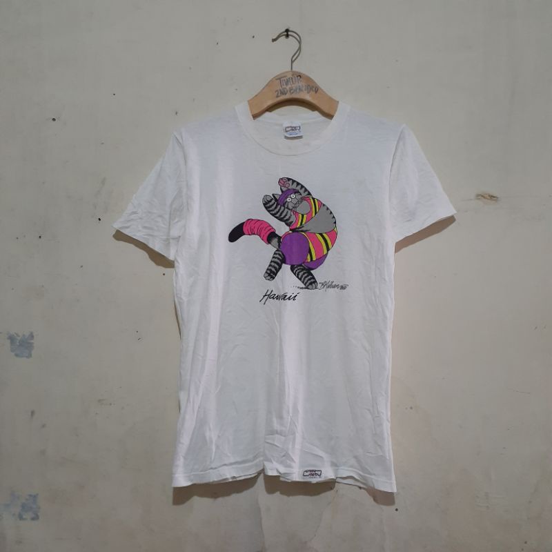 vintage crazy shirt bkliban cat/ kucing gemuk