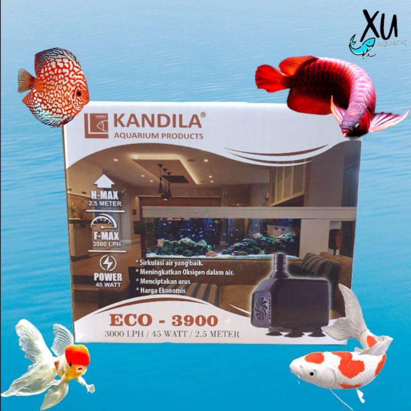 POMPA KANDILA ECO 3900 POMPA CELUP AQUARIUM KANDILA 3900 45 WAT HIDROPONIK 2,5 M